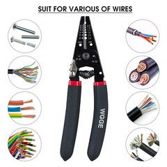 WGGE WG-013 Wire Stripper and Cutter 7” ,Cuts, strips wire and loops 10-20 AWG