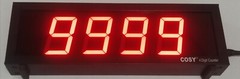 4 DIGIT – PRODUCTION COUNTER – 2.3″ HIGH LED DIGITS Slim Aluminum Frame