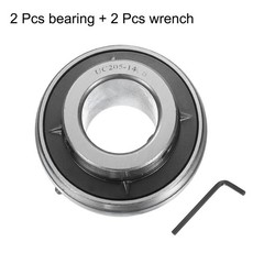 2pcs Ball Bearing Insert Chrome Steel Gcr15 UC205-14 Bore 7/8″ Set Screws