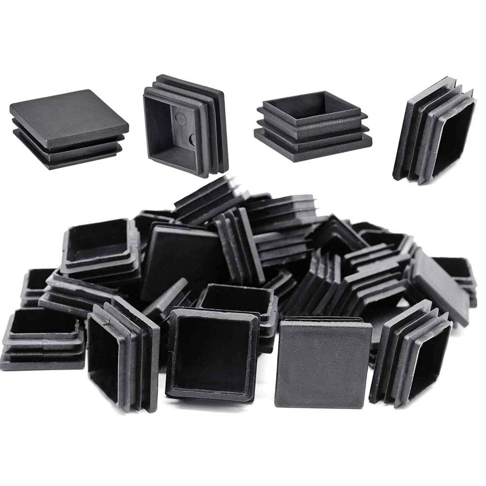 POCADOM 16Pcs Tubing End Cap Plastic Plugs, 1-1/2 Inch Square Tubing Chair Gl…