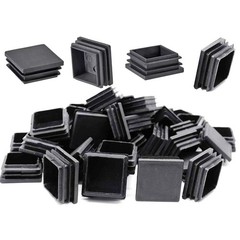 POCADOM 16Pcs Tubing End Cap Plastic Plugs, 1-1/2 Inch Square Tubing Chair Gl…