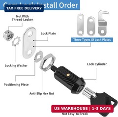 Harbor Freight Tool Cart Lock – Zinc Alloy (5/8 Inch 1 Pack-Black) – Hook Cam