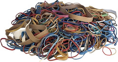 Assorted Rubber Bands Bulk Pack 0.5 lb Strong Elastic Cables, Files, Office