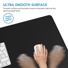 Large Mouse Pad, Desk Mat with Non-Slip 31.5 inches x 15.7 inches, Black
