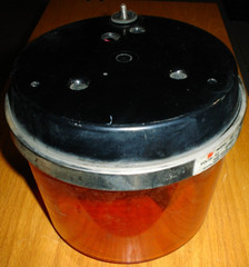 Vintage Federal Signal Rotating Beacon Light 12 Volts Series A Model 100 Amber