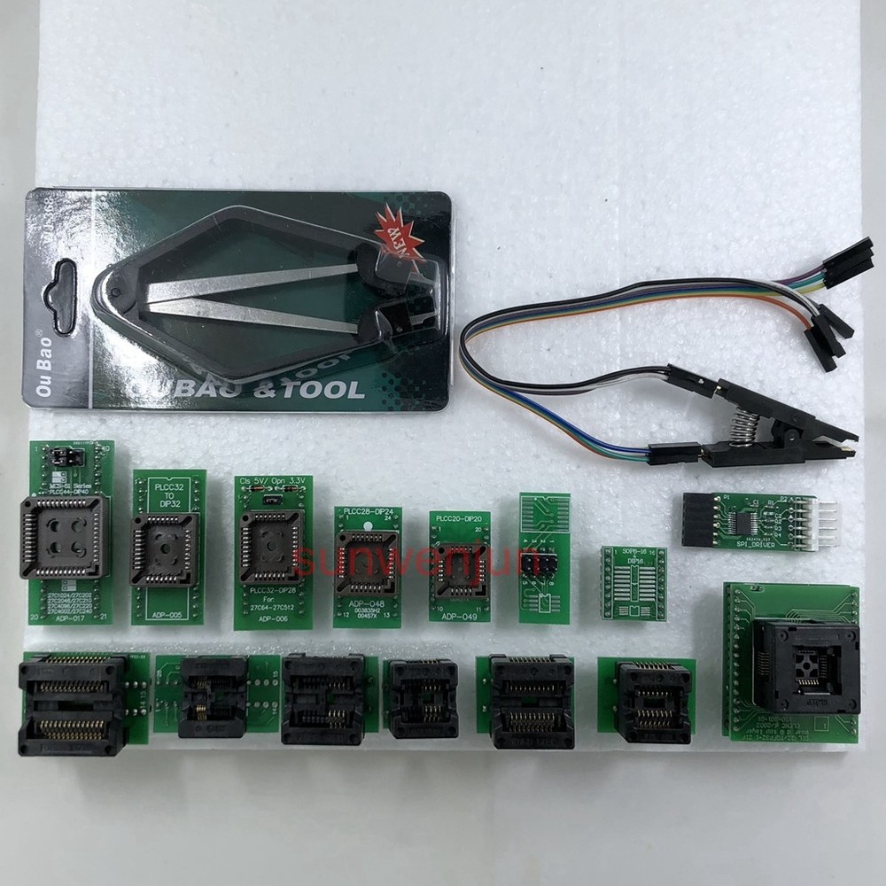 SPI driver QFP32 SOP8 SOP16 SOP20 SSOP8 PLCC adapter for TL866II programmer
