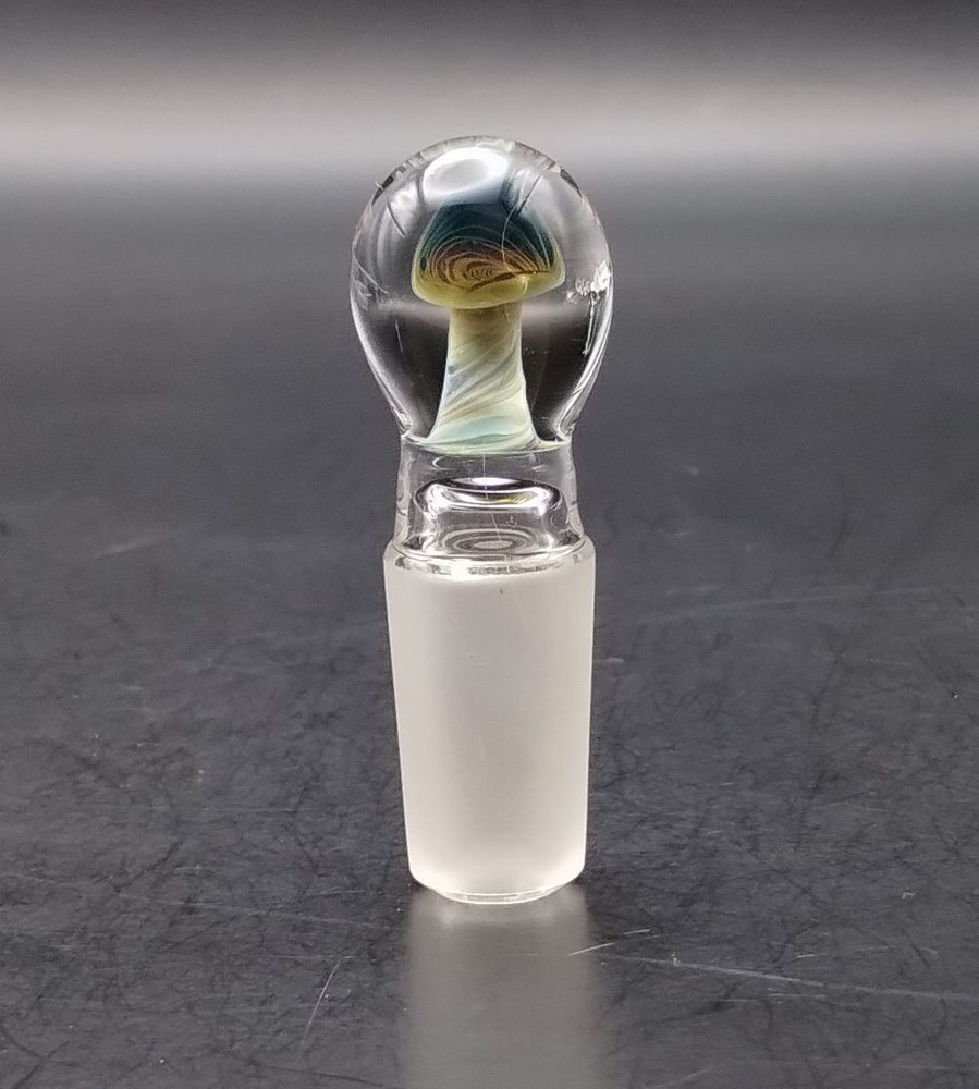 Mushroom 14mm Glass Male Ground Joint Stopper Cap
