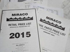 MIRACO LIVESTOCK WATER SYSTEMS PRICE LIST 2015 ILLUSTRATED PARTS SALES CATALOG
