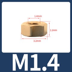 Brass Hex Nuts Hexagonal Nut M1.4 M1.6 M2 M2.5 M3 M4 M5 M6 M8 M10 M12 M14-M24