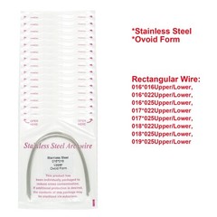 100Pcs Dental Ortho Arch Wire Round/Rectangular Stainless Steel Ovoid/Natural