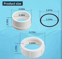 PKG188 Half Union Adapers 2″ Nominal Dimension Connector Inner Diameter 2.38″ Co