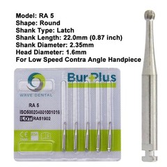 Wave Dental Burs Carbide Latch RA 1 2 3 4 5 6 7 8 702 701 Slow Speed Round Taper
