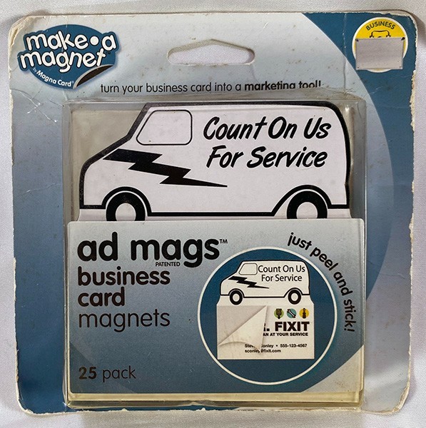 Make a Magnet 25 Self-adhesive Peel-and-Stick Business Card Magnets Service Van