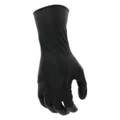 X-Large Black 8-Mil Thick 100% Nitrile Disposable Work Gloves with Textured Grip
