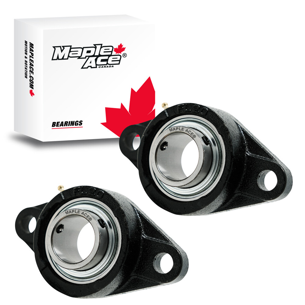UCFL204-12 R3 Triple-Lip Seal Flange Bearing 3/4″ Bore 2-Bolt Solid (2Pcs)