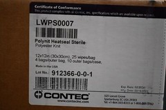 NEW Contec LWPS0007 Polynit Heatseal Sterile, Textured 100% Polyester No-Run Kni
