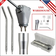 Dental Air Water Syringe Triple Spray 3 Way Handpiece with 2 Nozzles Tips Tubes