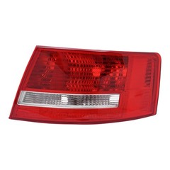 2006-2008 Audi A6 S6 Quattro Halogen Tail Lights Red Clear Lens Red Housing