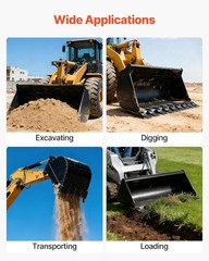 Excavator Bucket Teeth with Pins 4 Pack X156L Tooth Set for Smooth