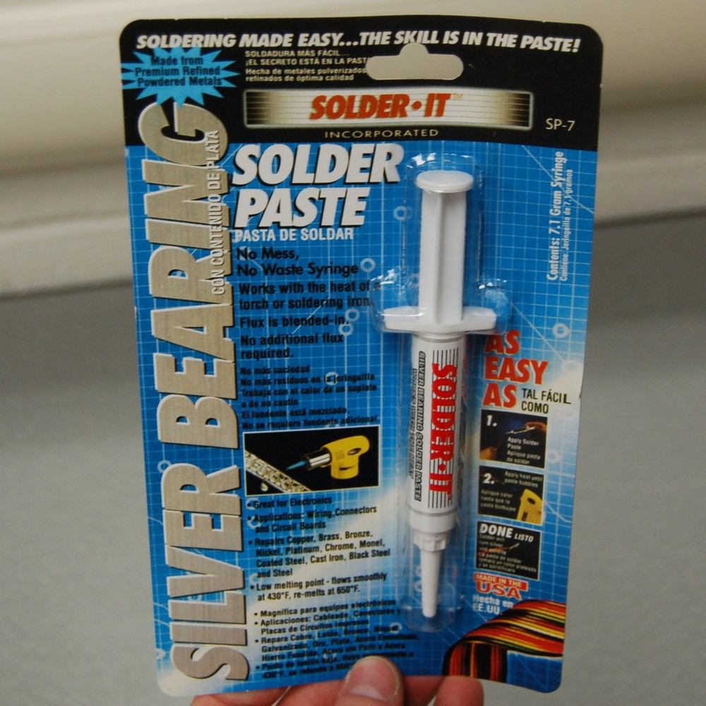 Solder-It SP-7 Silver Bearing Solder Paste Syringe 5.2 Grams, Flux Blended In