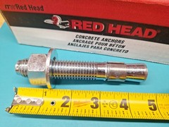 Genuine Red Head WS-3446 3/4″ x 4-3/4″ Concrete Wedge Anchor Zinc Plated NEW