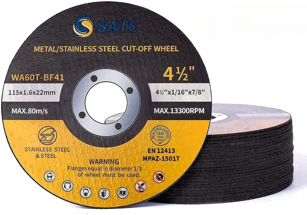 25Pack 4.5” x 1/16” x 7/8”Cut-off Wheels 115*1.6*22mm Cutting Disc T41 For Metal