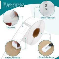 3 Rolls Price Tag 400 Label 30373 Rat-Tail 7/8″x15/16″ for DYMO LabelWriter 450