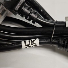 SF Cable 6 feet UK BS1363 3-pin plug to IEC C19 Power Cord