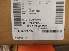 Baldor Reliance Super E Motor 35E020S679G3 .75 HP 1750/1450 RPM PH 1 ABB 115/230