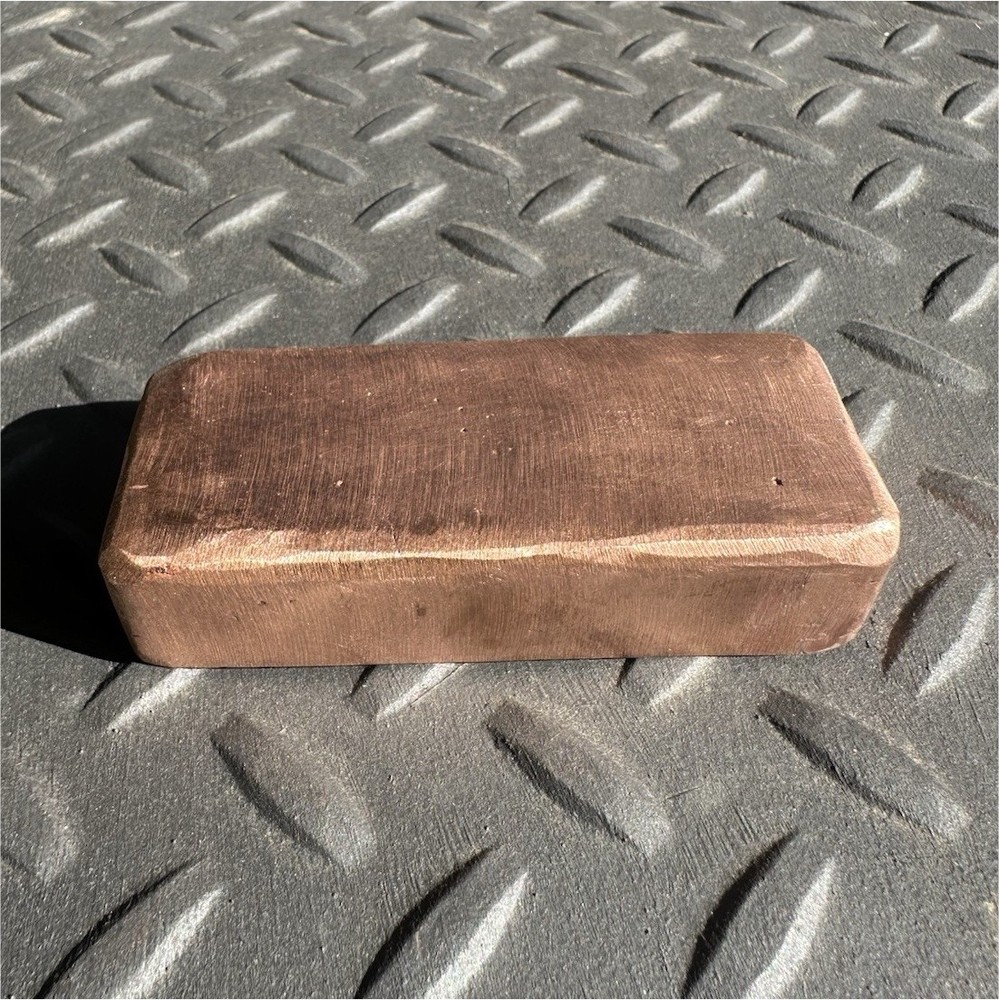 1lb .999 Hand Poured Copper Ingot Bar