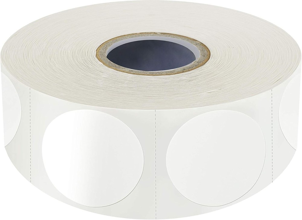 1500 PCS White Round Color Coding Circle Dots Inventory Stickers Labels with