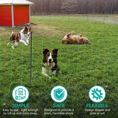 Flexible Electric Fence Netting – 35.4″ H x 164′ L, Ideal for Farms and Gardens