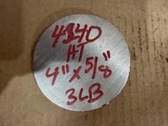1 Slice 4140 Hot Rolled Steel Bar Round Stock Heat Treated 4 1/2” OD x ~1/2”