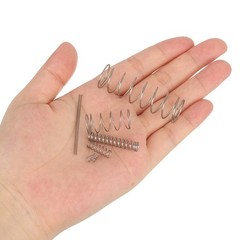 0.3mm x 6mm x 10mm 304 Stainless Steel Compression Springs Silver Tone 10pcs