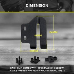 Holster Speed Clips – Belt Clip for Outlaw OWB Holsters – Adjustable Cant for…