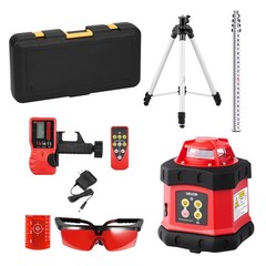 VEVOR 984ft Rotary Laser Level Kit Self Leveling Red Line with Tripod IP54