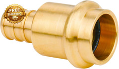 12 Pack 1/2″ Press Pro Press X 1/2″ PEX Adapter Crimp Fittings Brass Coupling