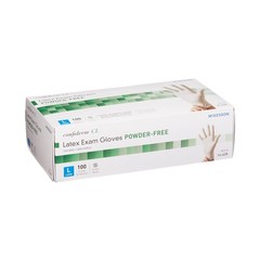 McKesson Confiderm Latex Exam Glove Standard Cuff Length LARGE 100 per Box