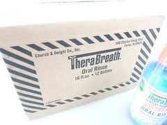 12 Bottles Fresh Breath Mouthwash Alcohol Free Oral Rinse16 Fl Oz ICY MINT 08/25