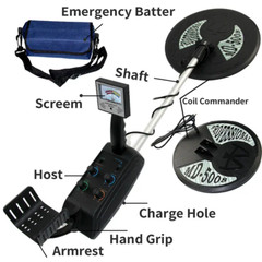 Professional Metal Detector for Adults 3.5m Detection Depth with 2 Search Coil