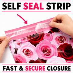 Roses Poly Mailers 10×13 Designer Shipping Bags Self Seal Boutique Mailers