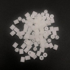 20Pcs 0.4Mod 8T Plastic Spur Pinion Gear Bore 1MM 0.95MM 81A 8 Teeth 0.3MM Step