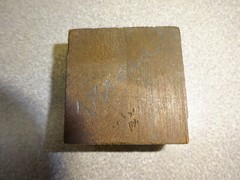 Braddock PA Lutheran Church Wood & Copper Plate Photo Negative, 1-5/8″ Vintage