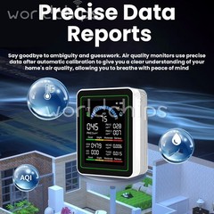 10-in-1 Air Quality Detector PM2.5 PM10 PM HCHO TVOC CO CO2 Formaldehyde Monitor