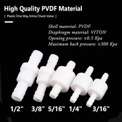 1/4 Inch One-Way Inline Check Valve: Non-Return Valve for Air, Water, Gas