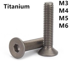 Titanium Hex Socket Bolt Countersunk Flat Head Screws M3 M4 M5 M6