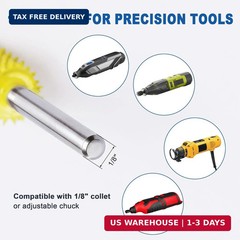 4-Piece Rotary Burr Set, Fine Grit Tungsten Carbide Rotary Burrs, 1/8″ Shank for
