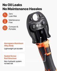 VEVOR 18V Cordless Mini Press Tool Kit for 1/2″ 3/4″ 1″ PEX Pipe Copper Rings