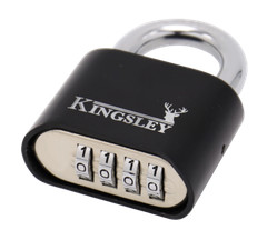 Set of 2 Locks, 4 Digit Combination Padlock, Combo Lock for Locker, Kingsley