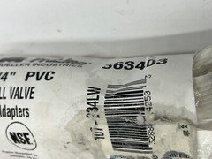 QTY 4 PRO LINE 3/4″ PVC BALL VALVE w/ ADAPTERS 363403 107-234LW